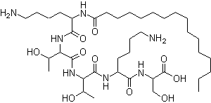 structure of palmitoyl pentapeptide 4 cas 214047 00 4